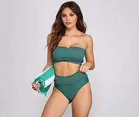 Ready For A Vacay Smocked Bikini Top