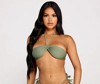 Sleek And Basic Vibes Halter Bikini Top