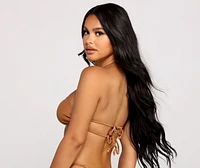 Sleek And Basic Vibes Halter Bikini Top