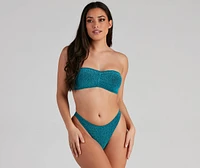 Sunshine Glitter Bandeau Bikini Top