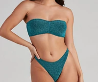 Sunshine Glitter Bandeau Bikini Top
