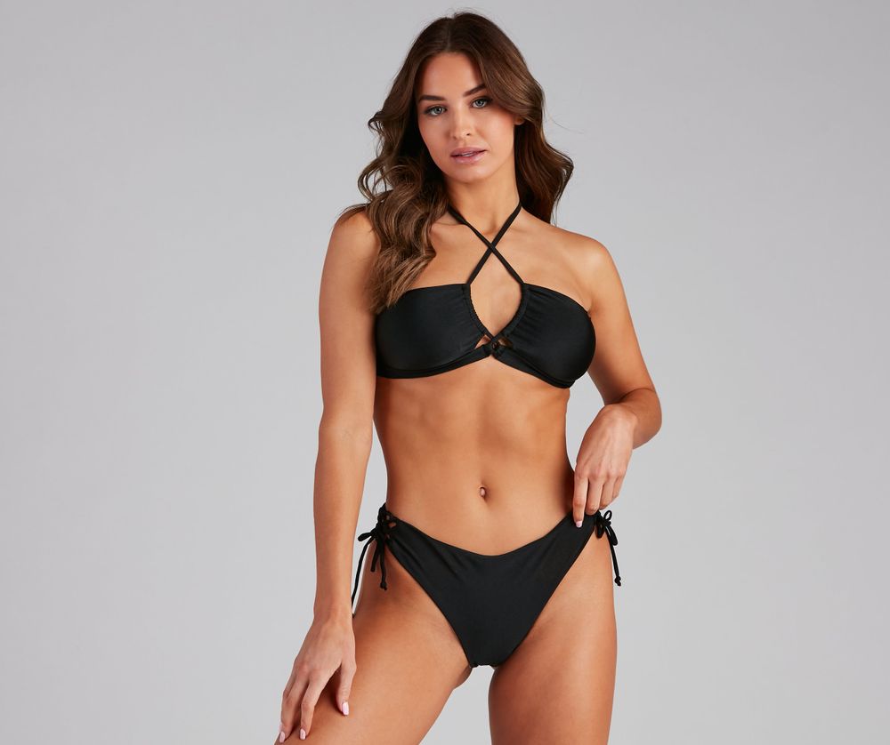 Cross Halter Bikini Top