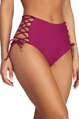 Lace Up Caged Bikini Top