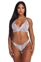 Hiss-Worthy Snake Print Swim Bottoms
