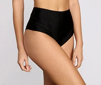 Radiant And Ruffled High Waist Swim Bottoms