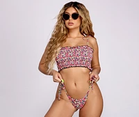 Flirty Floral Tie Swim Bottoms