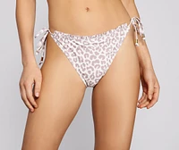 Leopard Print Hipster Bikini Bottoms