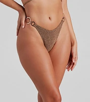 Ring Bling Lurex Bikini Bottoms