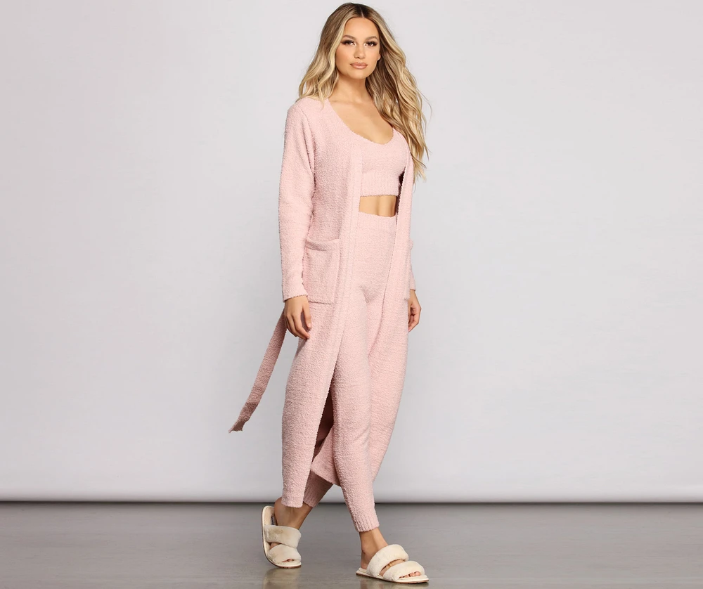 Keeping Knit Cozy Chenille Robe