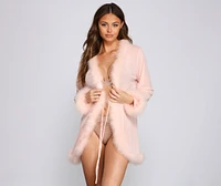 Forever Love Marabou Trim Robe