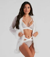Forever Love Marabou Trim Robe