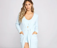 So Cozy Long Chenille Knit Robe