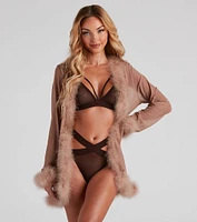 Forever Love Marabou Trim Robe
