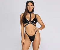 Fixated On You Choker Bra Set