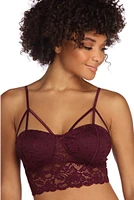 Caged Lace Long Line Bralette