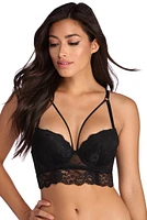 Caged Longline Lace Bralette