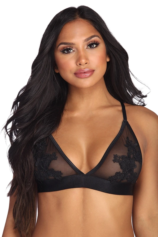 Floral Ambition Mesh Bralette