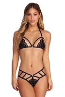Untamed Caged Lace Bralette & Panty