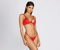 It For The Romance Rhinestone Bra + Panty Set