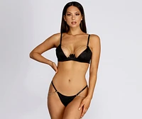 It For The Romance Rhinestone Bra + Panty Set