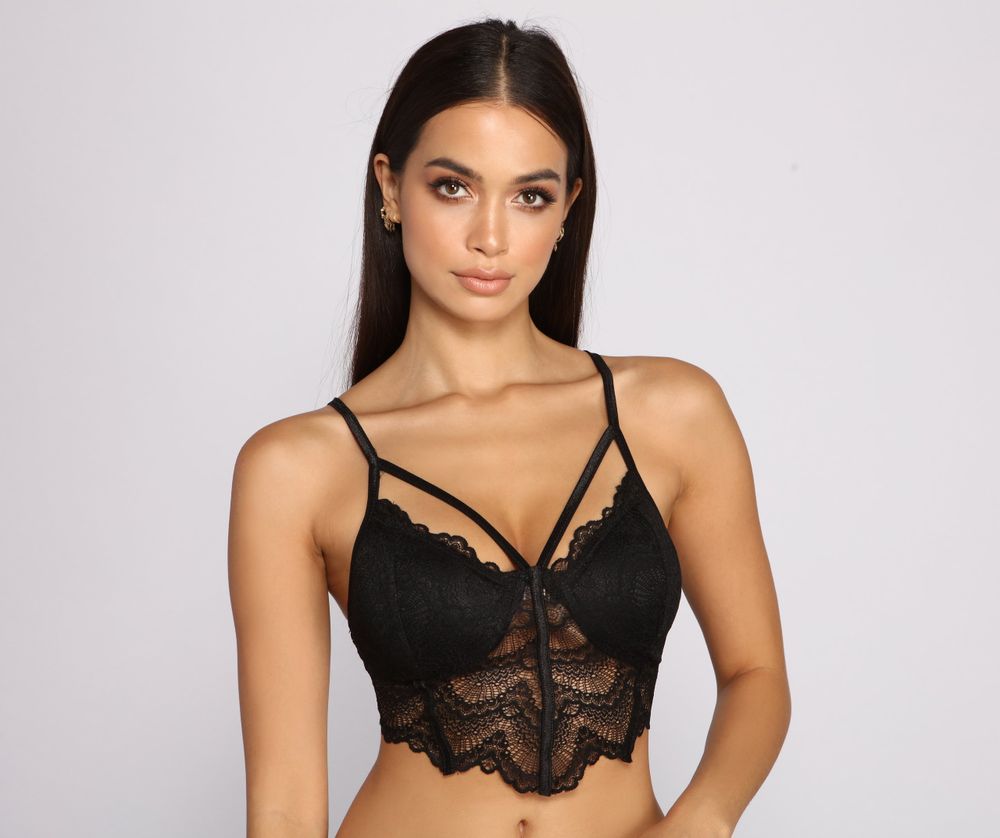 Windsor Lace and Love Longline Caged Bralette