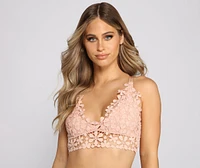 Such A Flirt Floral Crochet Bralette