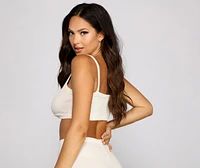 Casual And Stylish Waffle Knit Bralette