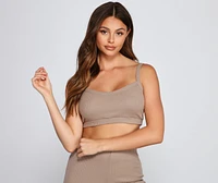 Casual And Stylish Waffle Knit Bralette