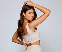 Keep It Chill Pajama Crop Top