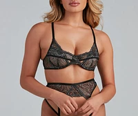 Lace Display Bra And Panty Set