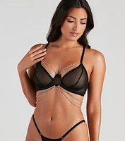 Time To Shine Mesh Bra And Panty