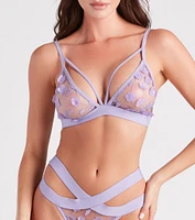 Sultry Of The Valley Floral Bra And Panty Set