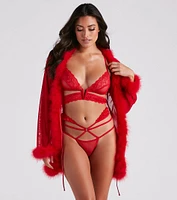 Edgy Display Lace Bra And Panty Set