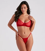 Make Them Swoon Heart Print Bra And Panty Set