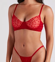 Make Them Swoon Heart Print Bra And Panty Set