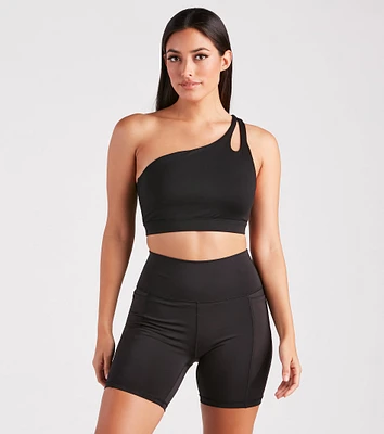 Elevated Staple One-Shoulder Tank Bra