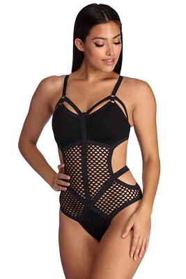 Hot Catch Netted Swimsuit