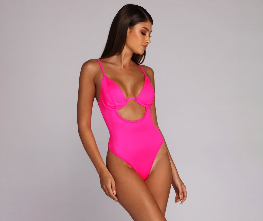 Cut-Out Cheeky One-Piece Swimsuit