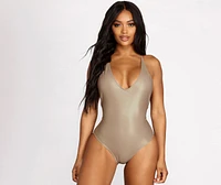 Show Your Shimmer Scoop Back Swimsuit