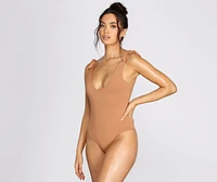 Natural Beauty Tie Shoulder Swimsuit