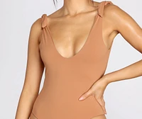 Natural Beauty Tie Shoulder Swimsuit