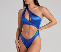 Night Swim Satin One Piece Swimsuit