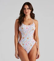 Cute And Charming Floral Swimsuit
