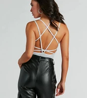 Cool Girl Radiance Strappy Metallic Bodysuit