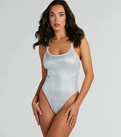 Cool Girl Radiance Strappy Metallic Bodysuit