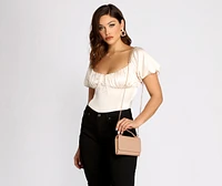 Top Handle Wallet Cross Body Purse