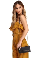 Wallet Crossbody With Metallic Hardware