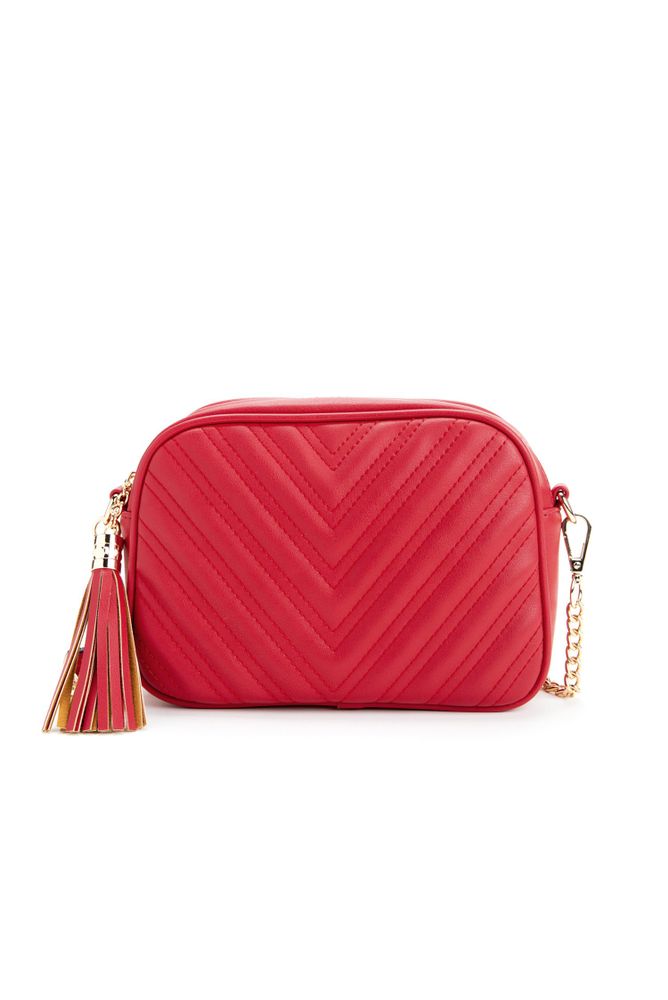 Large Chevron Quilted Shoulder/ Crossbody Bag