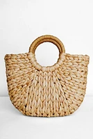 Woven Straw Hand Held Tote