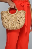 Woven Straw Hand Held Tote